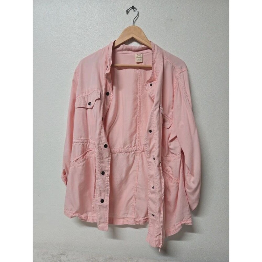 Faded Glory Pink Lightweight 100% Lyocell Utility Jacket - Size L (12-14)